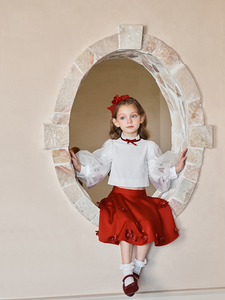 ‘red&white roses’ suit