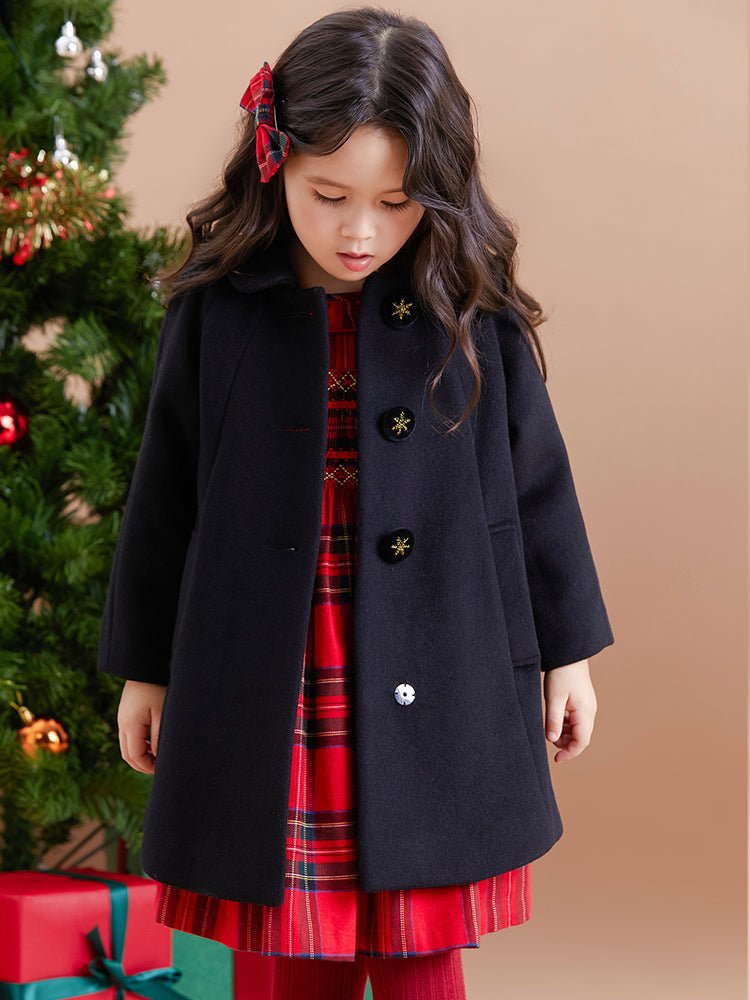 Snowflakes button coat