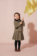 Plaid Wool Pleated Skirt