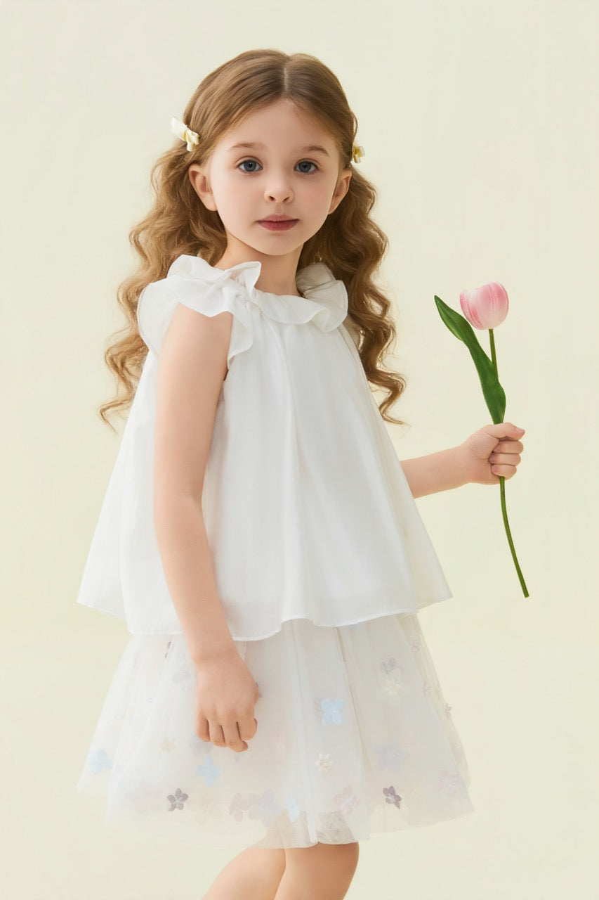 Hand-Smocked Jacquard Blouse