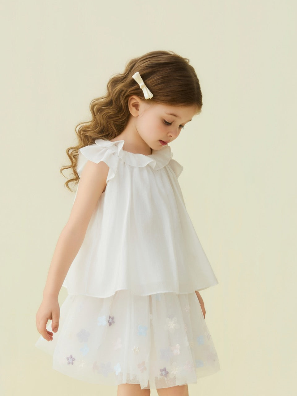 Hand-Smocked Jacquard Blouse