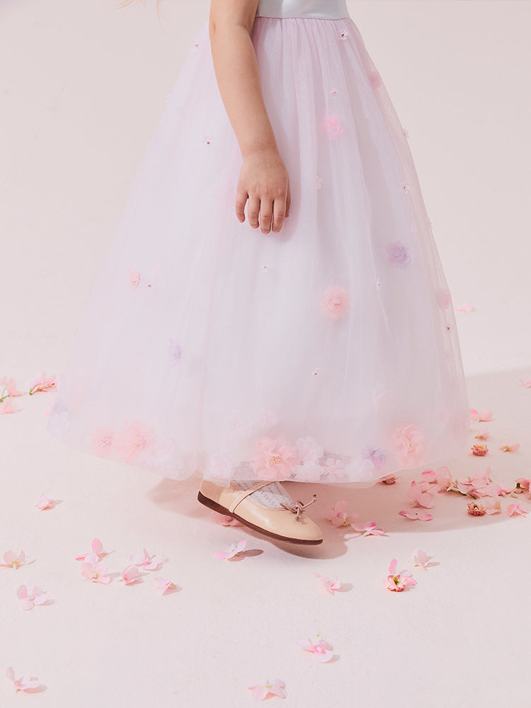 flower doll collar tulle dress