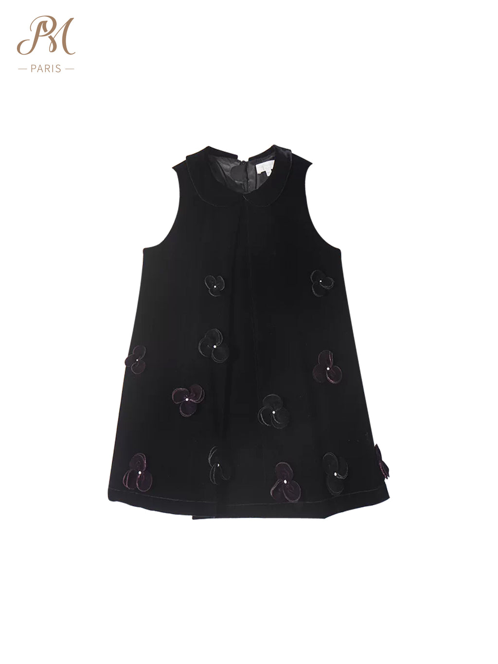 "Midnight Rose" Hand-Beaded Pinafore Dress
