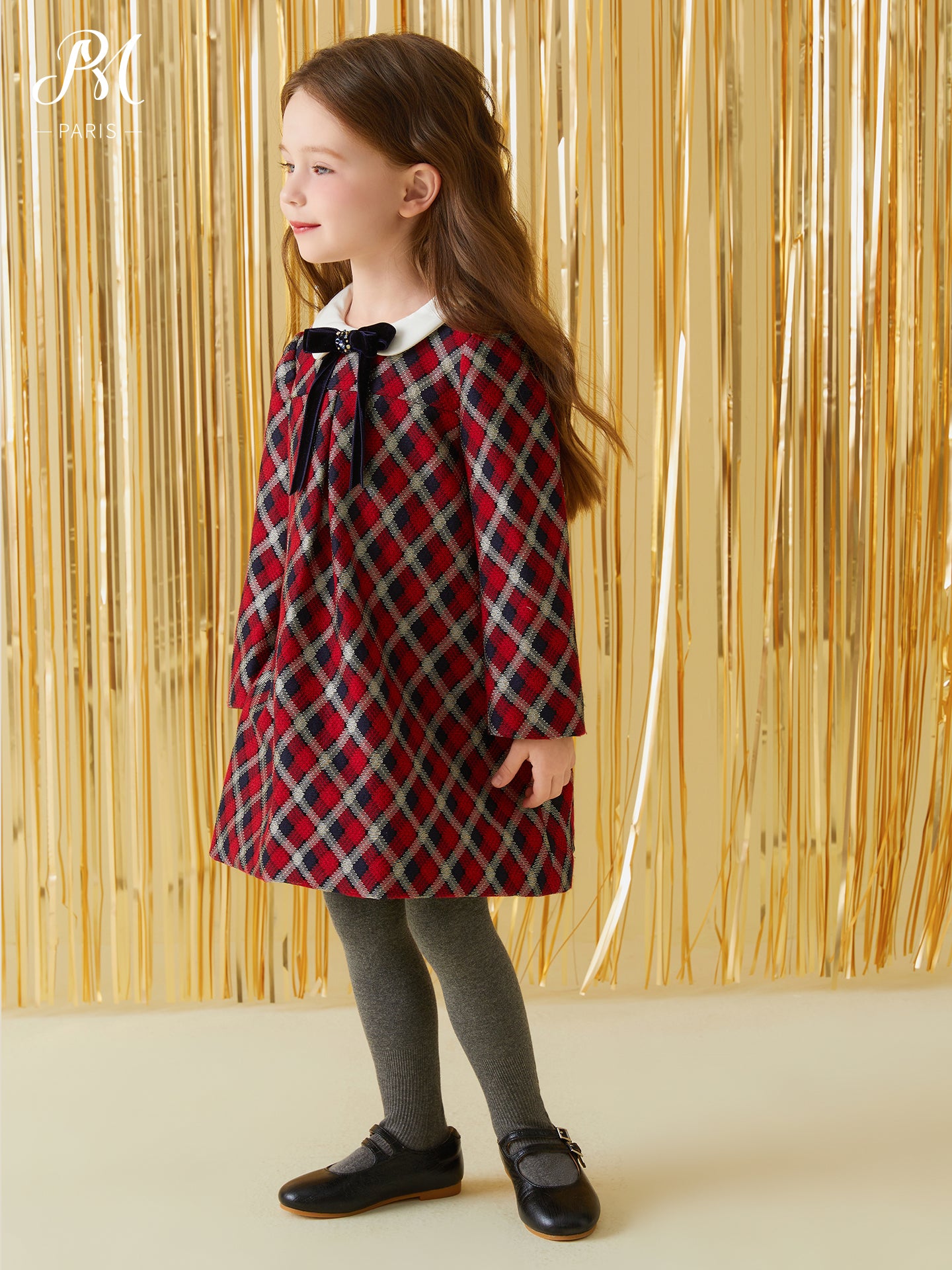 Red Checkered Bowknot Dress