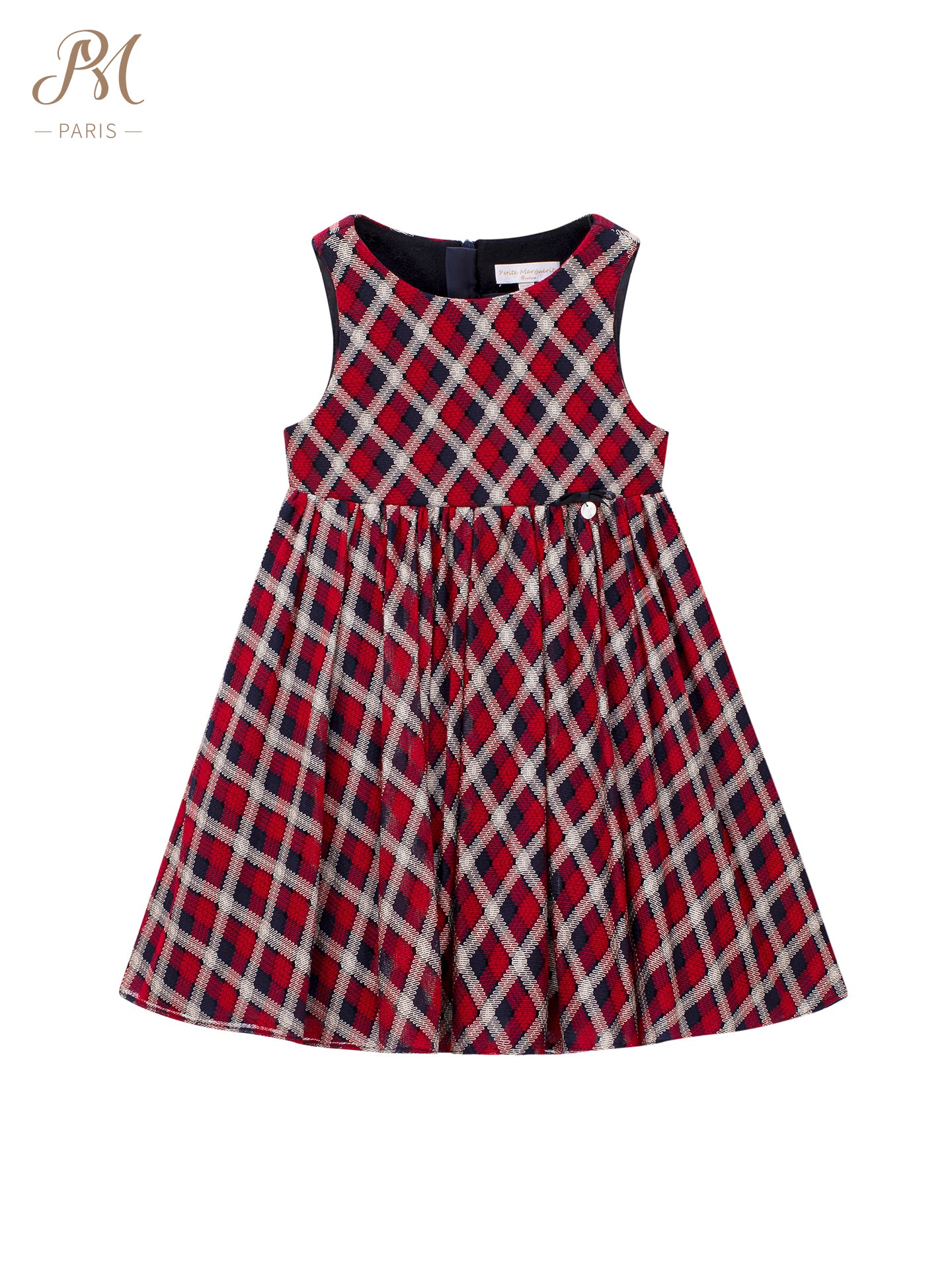 Red Checkered Vest Dress