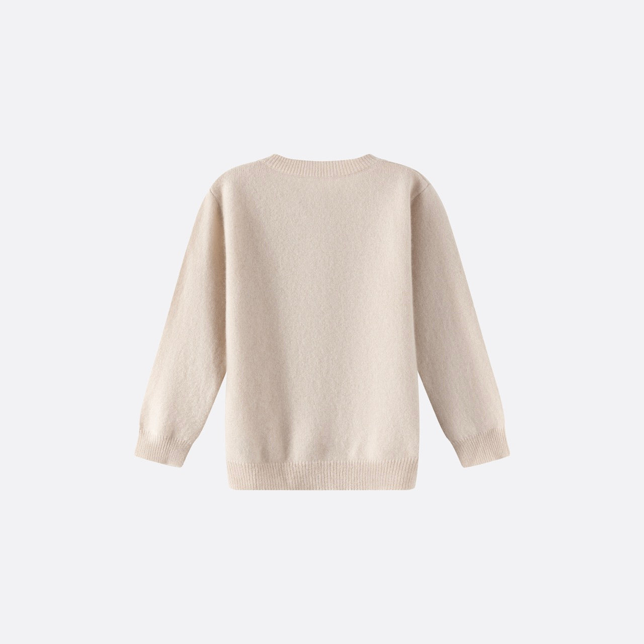 Khaki Berry Embroidered Wool Cardigan