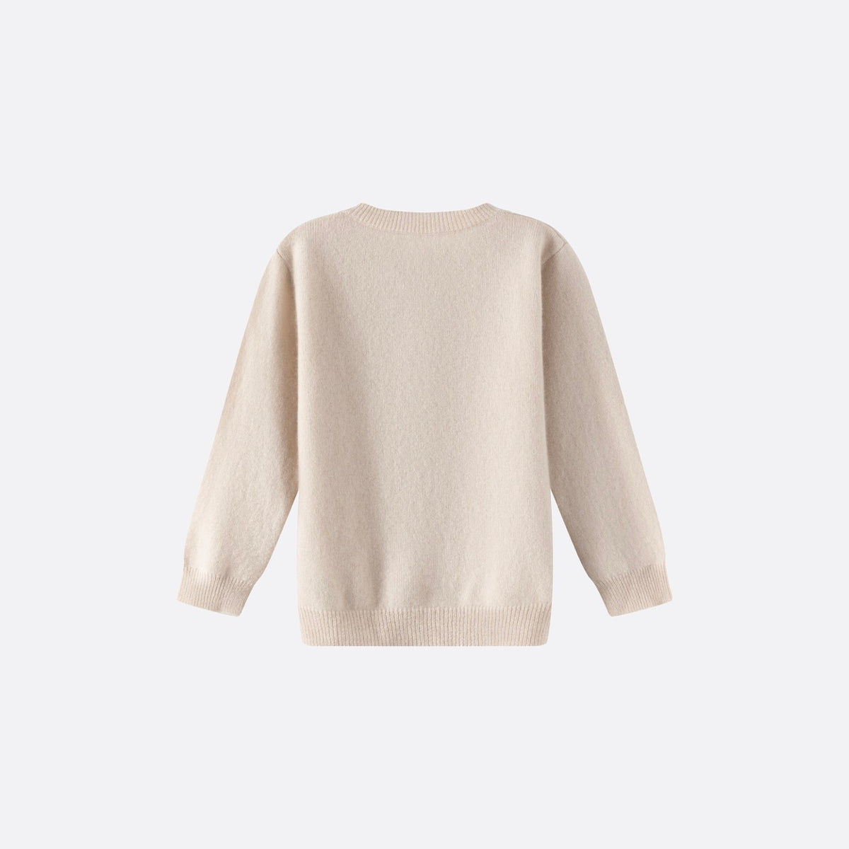 Khaki Berry Embroidered Wool Cardigan