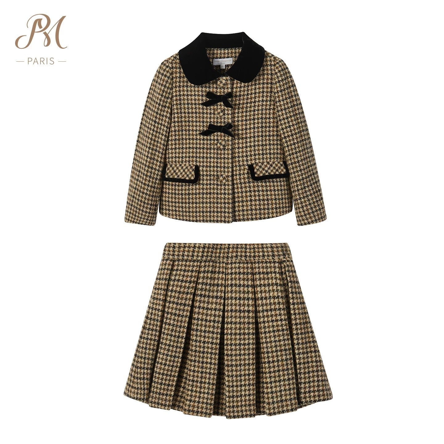 Plaid Wool Short Coat